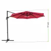 Kazuar M LED Sonnenschirm, fuchsia