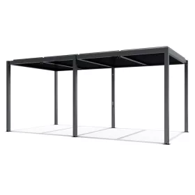 LUXE Pergola 5,8x4m anthrazit mit LED Beleuchtung