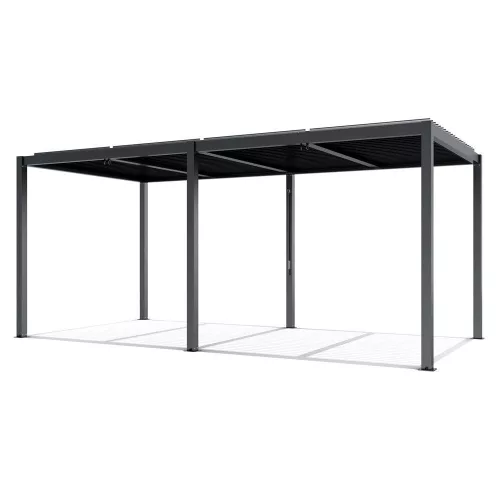 LUXE Pergola 5,8x4m anthrazit mit LED Beleuchtung