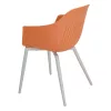 Ballena Kunststoff-Gartenstuhl mit Metallbeinen, orange