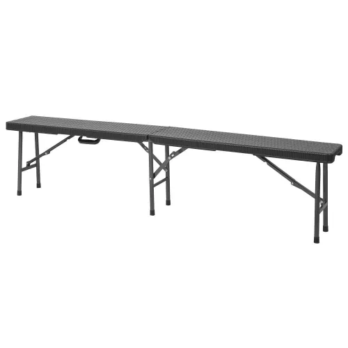 Vivid klappbare schwarze Gartenbank 180 cm