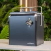Tourist Retro-Metallkühlbox 13 L schwarz