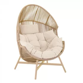 HOLAND Rattangeflechtstuhl beige