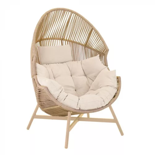 HOLAND Rattangeflechtstuhl beige