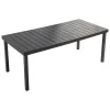 IZZY Gartenmöbel Set für 8 Personen schwarze Tischplatte