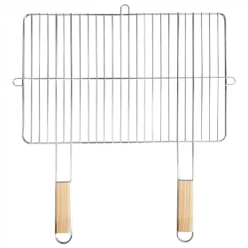Quadratischer Grill mit Holzgriff 57x51 cm
