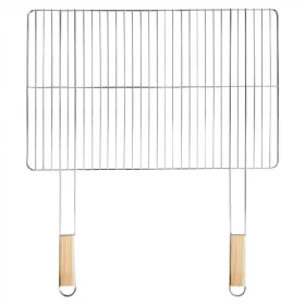Quadratischer Grill mit Holzgriff 69x60 cm