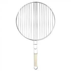 Runder Grill mit Holzgriff 40 cm