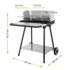 MIR404 Holzkohlegrill, quadratisch