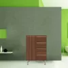 Bianca Plus 60 Unterschrank mit 1 Tür, 4 Schubladen, Aida Nussbaum, links