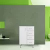 Bianca Plus 60 Unterschrank mit 1 Tür, 4 Schubladen, weiß hochglanz, links