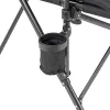 Leziter XL Angelstuhl mit Armlehne und Becherhalter schwarz