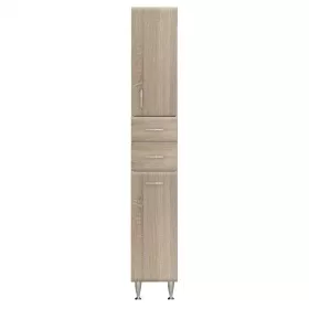   Bianca Plus 30 Hochschrank mit 1 Tür, 2 Schubladen, Wäscheständer, Eiche sonoma, rechts