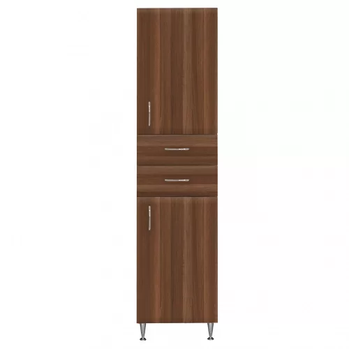 Bianca Plus 45 hoher Kleiderschrank mit 2 Türen, 2 Schubladen, Aida Nussbaum, rechts
