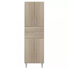   Bianca Plus 60 Hochschrank mit 4 Türen, 2 Schubladen, Eiche sonoma