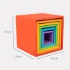Montessori Holzspielzeug mit Regenbogenbox