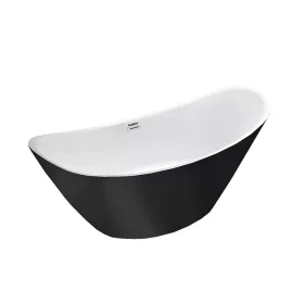 Flow freistehende badewanne schwarz