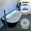 Still freistehende Badewanne schwarz