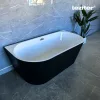Still freistehende Badewanne schwarz