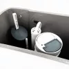 Cleano Monoblock-WC mit Bodenspülung und Sitz