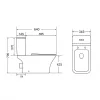 Nile Monoblock Kompakttoilette mit Softclose-Sitz und Rückspülung