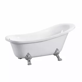 Freistehende Clark-Wanne mit Metallfüßen