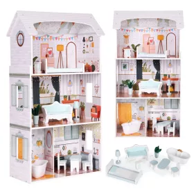 Alice Puppenhaus 3 Etagen 4 Zimmer 9 Möbelstücke