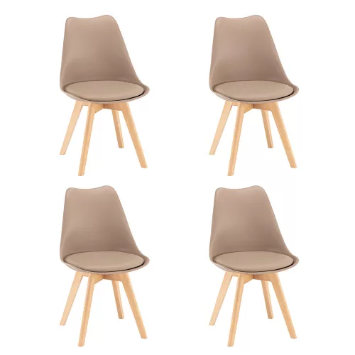 Silla Esszimmerstuhl 4 Stück in beige