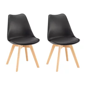 Silla Esszimmerstuhl 2 Stück in schwarz