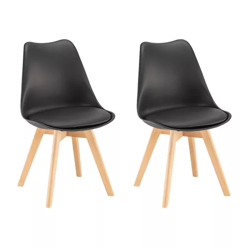 Silla Esszimmerstuhl 2 Stück in schwarz