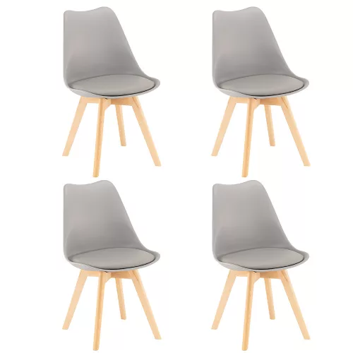 Silla Esszimmerstuhl 4 Stück in grau