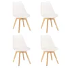 Silla Esszimmerstuhl 4 Stück in weiß
