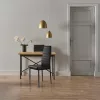 Set aus 4 Stühlen mit hoher Rückenlehne aus schwarzem Lederimitat