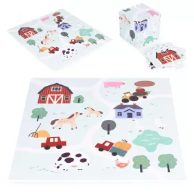 Große EVA-Schaumstoffmatte Bauernhof 90,5x90,5 cm 21 Stück
