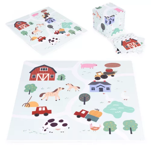 Große EVA-Schaumstoffmatte Bauernhof 90,5x90,5 cm 21 Stück