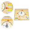Interaktive Holzlehrtafel mit Kalender und Uhr