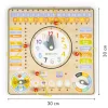 Interaktive Holzlehrtafel mit Kalender und Uhr