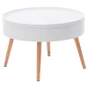 Runder Couchtisch mit Regal 60 cm