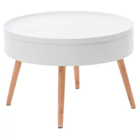 Runder Couchtisch mit Regal 60 cm