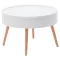 Runder Couchtisch mit Regal 60 cm