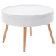 Runder Couchtisch mit Regal 60 cm