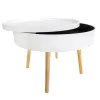 Runder Couchtisch mit Regal 60 cm