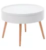 Runder Couchtisch mit Regal 60 cm