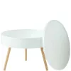 Runder Couchtisch mit Regal 60 cm