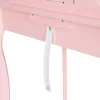 Kinderschminktisch aus Holz mit Spiegel rosa