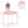Kinderschminktisch aus Holz mit Spiegel rosa