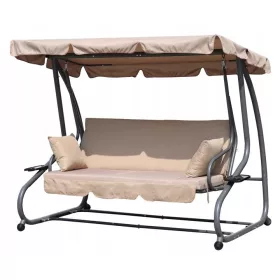 Cabrio-Gartenschaukelbett beige