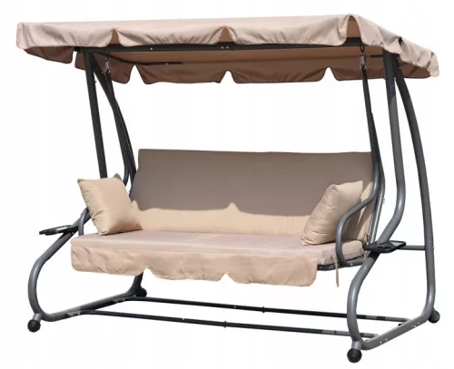 Cabrio-Gartenschaukelbett beige