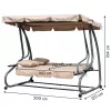 Cabrio-Gartenschaukelbett beige