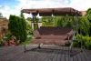 Cabrio-Gartenschaukelbett braun